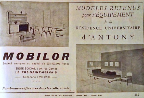 Office Desk by Robert Charroy for Mobilor, 1955-BSB-1426300