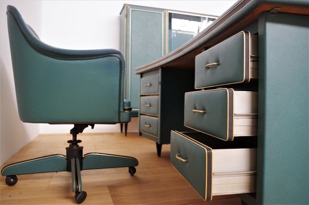 Office Desk by Umberto Mascagnis, 1950s, Set of 5-KNM-981723