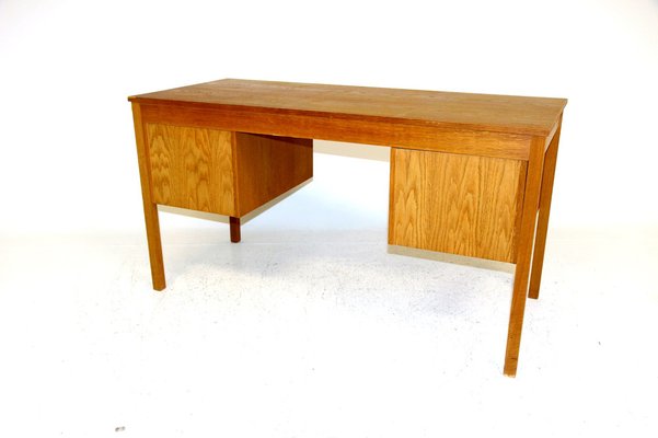 Office Desk in Oak, Sweden, 1960s-GEK-1029238