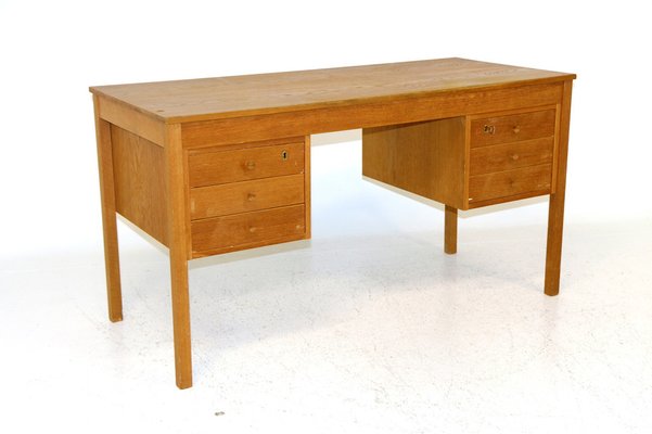 Office Desk in Oak, Sweden, 1960s-GEK-1029238