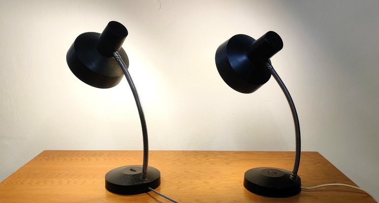 Office Desk Lamp in Black, Czechoslovakia, 1970s-ZWG-1821158