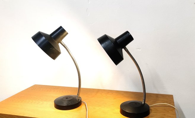 Office Desk Lamp in Black, Czechoslovakia, 1970s-ZWG-1821158