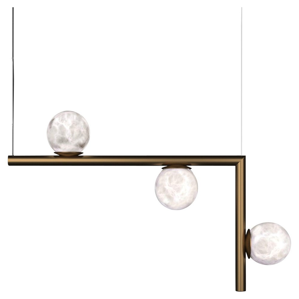 Ofione 2 Bronze Pendant Lamp by Alabastro Italiano