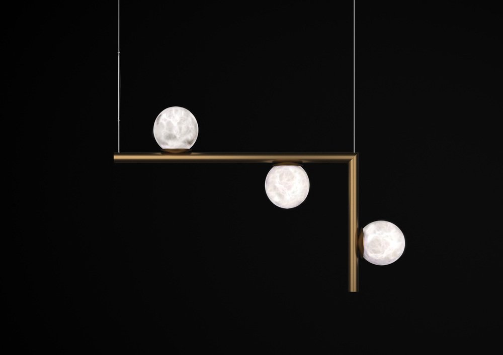 Ofione 2 Bronze Pendant Lamp by Alabastro Italiano