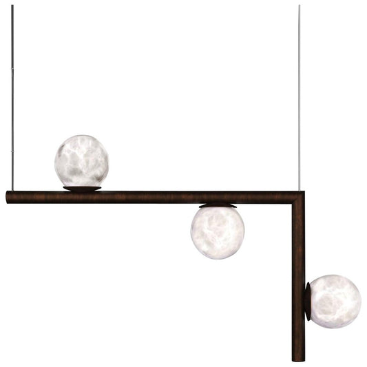 Ofione 2 Ruggine of Florence Metal Pendant Lamp by Alabastro Italiano