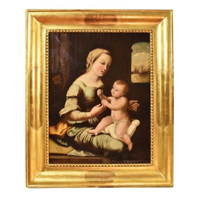 Oil on Canvas, Madonna with Child, 19th Century-YVI-852442