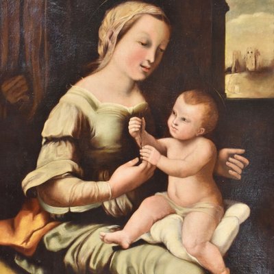 Oil on Canvas, Madonna with Child, 19th Century-YVI-852442