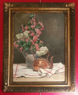 Oil On Canvas Still Life Painting, 19th-Century-BSB-737982