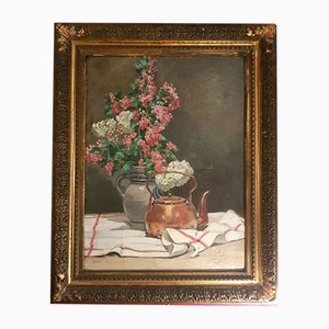 Oil On Canvas Still Life Painting, 19th-Century-BSB-737982