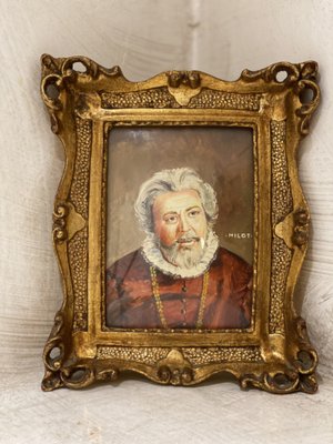 Oil on Copper Portraits by Milot, Italy, 1880s, Set of 2-PYA-1789418