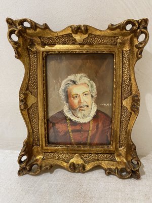 Oil on Copper Portraits by Milot, Italy, 1880s, Set of 2-PYA-1789418