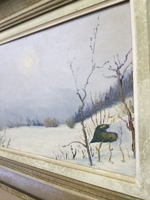 Oil on Panel, Winter Landscape-AIU-803457