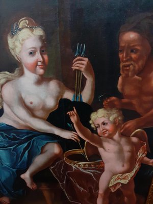 Oil Painting on Canvas, Launches the Arrow of Cupid, 1700-AKA-864229