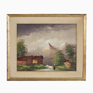 Oil Painting on Canvas, Mountain Landscape, Cakv-KNM-905956