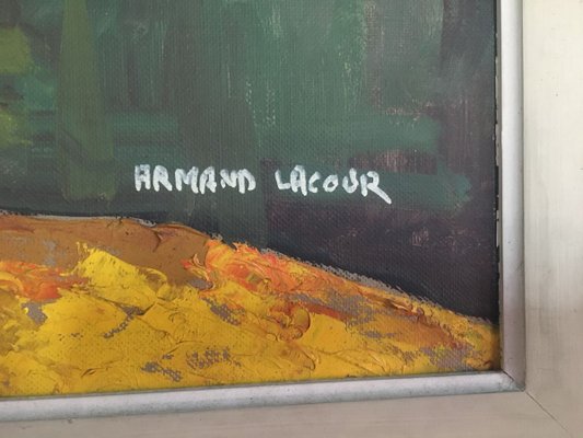 Oil Painting on Fibreboard by Armand Lacour, 1960s-WQQ-627710