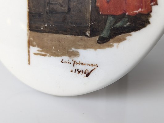 Oil Painting on Porcelain by Luis Taberner, 1896-JJT-1373699