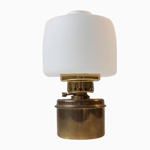 Oil Table Lamp in Brass and Opaline Glass by Hans Agne Jakobsson for Hans-Agne Jakobsson AB Markaryd, 1960s-LCR-989874