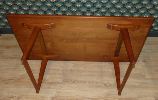 Oiled Solid Teak Coffee Table, 1960s-AFE-935235