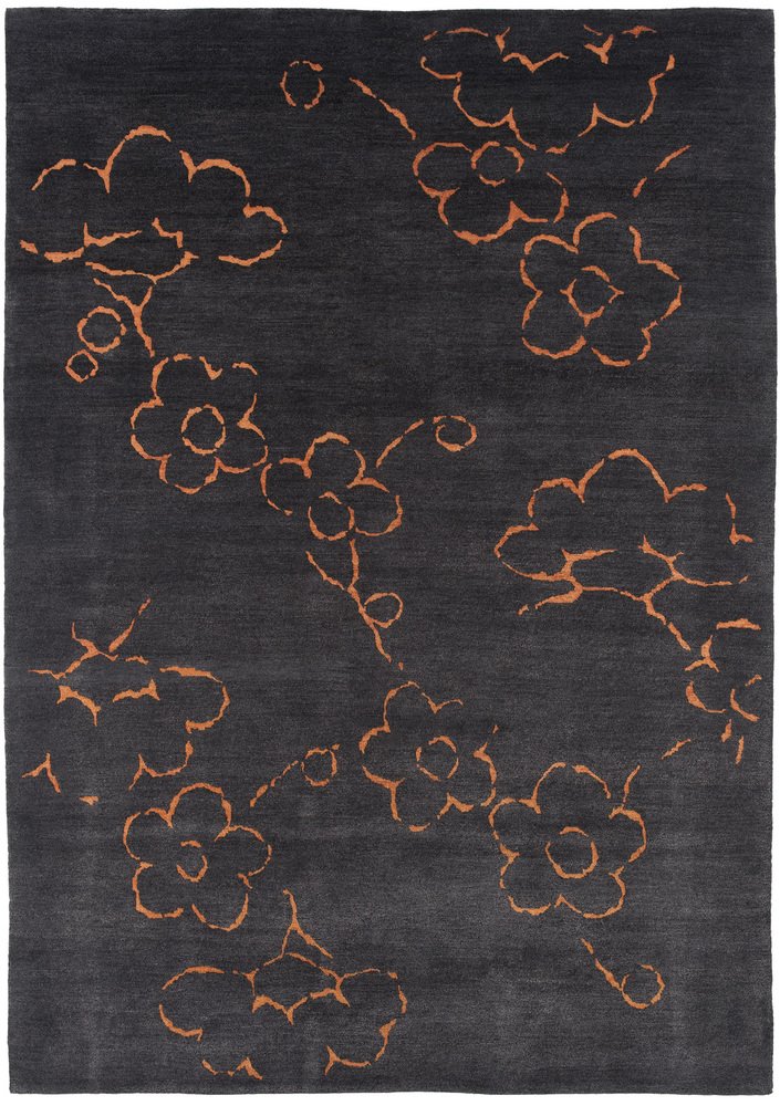 Okoa Mo2 Hand-Knotted Rug in Wool and Silk by Kristiina Lassus