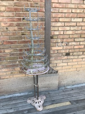 Old Bottle Dryer in Galvanized Iron, 1930s-EXJ-1220582