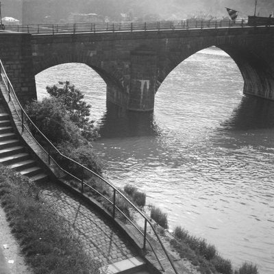 Old Bridge Over River Neckar at Heidelberg, Germany 1938, Printed 2021-DYV-990647