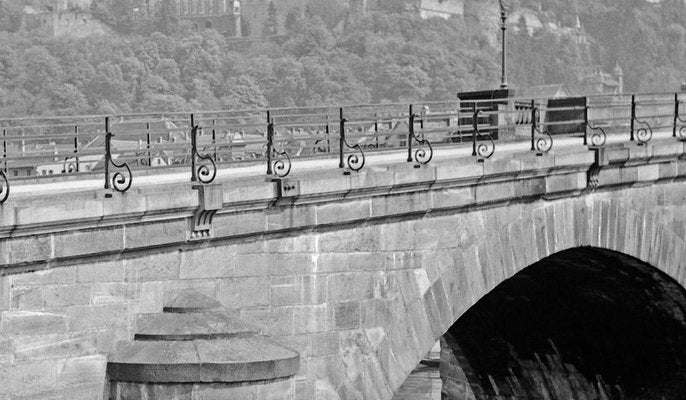 Old Bridge, River Neckar and Heidelberg Castle, Germany 1938, Printed 2021-DYV-990643