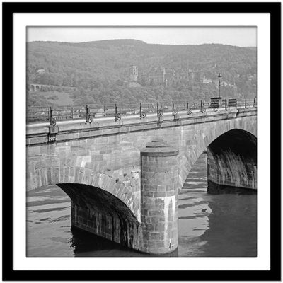 Old Bridge, River Neckar and Heidelberg Castle, Germany 1938, Printed 2021-DYV-990643