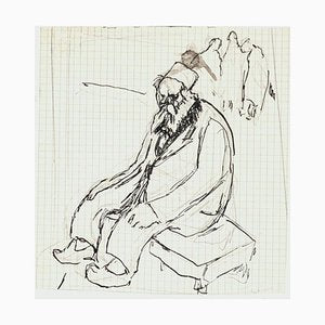 Old Man - Pen and Pencil Drawing by G. Galantara - Early 20th Century Early 20th Century-ZCI-761873