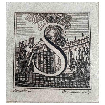 Old Master, Antiquities of Herculaneum: Letter S, Etching, 18th Century-ZCI-2024911