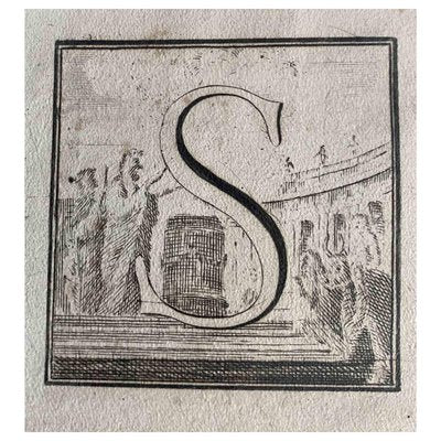 Old Master, Antiquities of Herculaneum, Letter S, Etching, 18th Century-ZCI-2024915