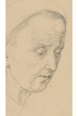 Old Woman with Headscarf, 1830, Pencil-OJR-1273282