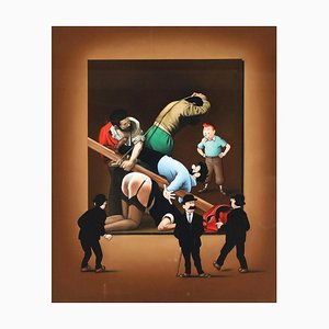 Ole Ahlberg, Composition with Tintin, Giclee Print-MTD-1399920