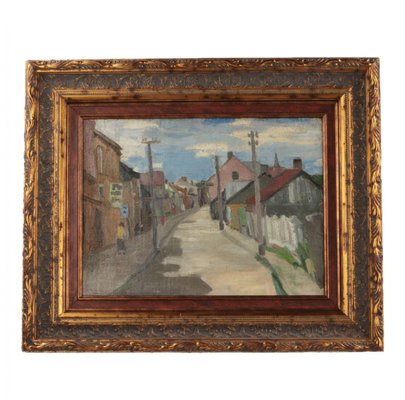 Oļģerts Jaunarājs, City Landscape, 1920s, Painting, Framed-WMV-1131818