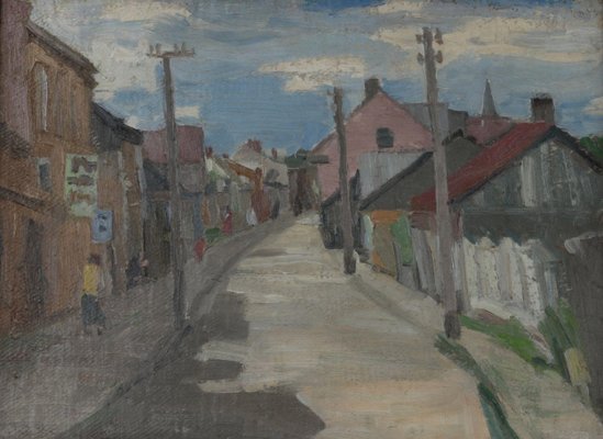 Oļģerts Jaunarājs, City Landscape, 1920s, Painting, Framed-WMV-1131818