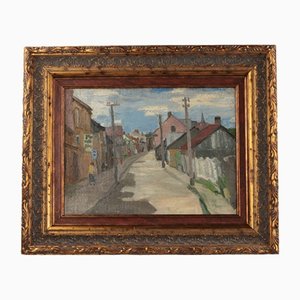 Oļģerts Jaunarājs, City Landscape, 1920s, Painting, Framed-WMV-1131818