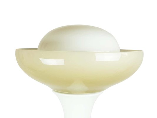 Olive Green and White Murano Glass Floor Lamp by Carlo Nason for Selenova, 1960s-RD-1764432