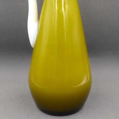 Olive Green Murano Glass Vase, Italy, 1950s-1960s-WK-1427804