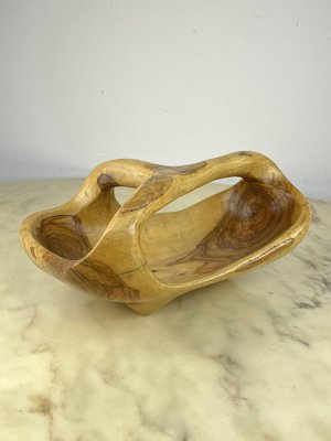 Olive Wood Centerpiece, Italy, 1960s-YST-1750205