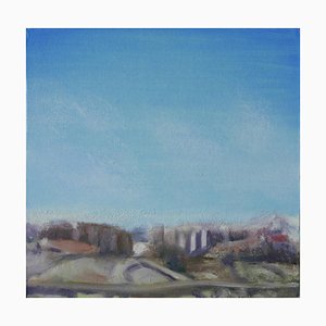 Olivier Furter, Landscape II, 2021, Oil on Board, Framed-CHG-1388202