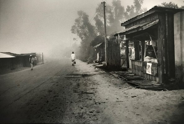 Olivier Le Brun, Fianarantsoa, Madagascar, Man Walks Alone at The Entrance to The Town, 1996, Silver Print-KHH-1744008