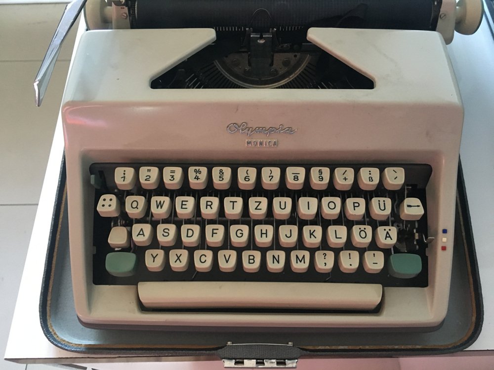 Olympia Monica Typewriter with Suitcase, 1960s