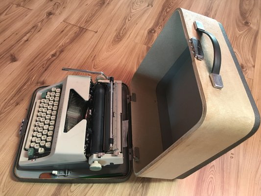 Olympia Monica Typewriter with Suitcase, 1960s-WQQ-991084