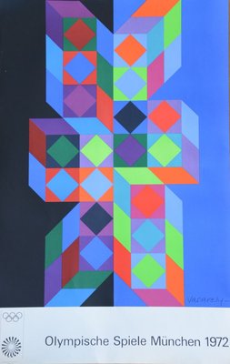 Olympic Games Poster by Victor Vasarely for Edition Olympia 1972 GmbH, 1970s-LXP-931765