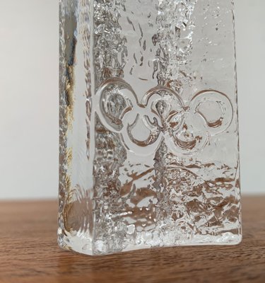 Olympics Glass Candle Holder by Lars Hellsten for Orrefors, Sweden, 1984-UAH-1425399