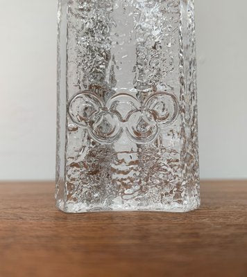 Olympics Glass Candle Holder by Lars Hellsten for Orrefors, Sweden, 1984-UAH-1425399