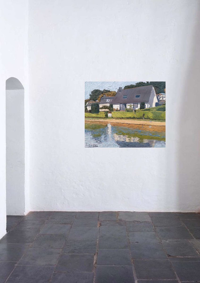 Omar Logang, La Maison de Bretagne No.2, Oil on Canvas, 21st Century