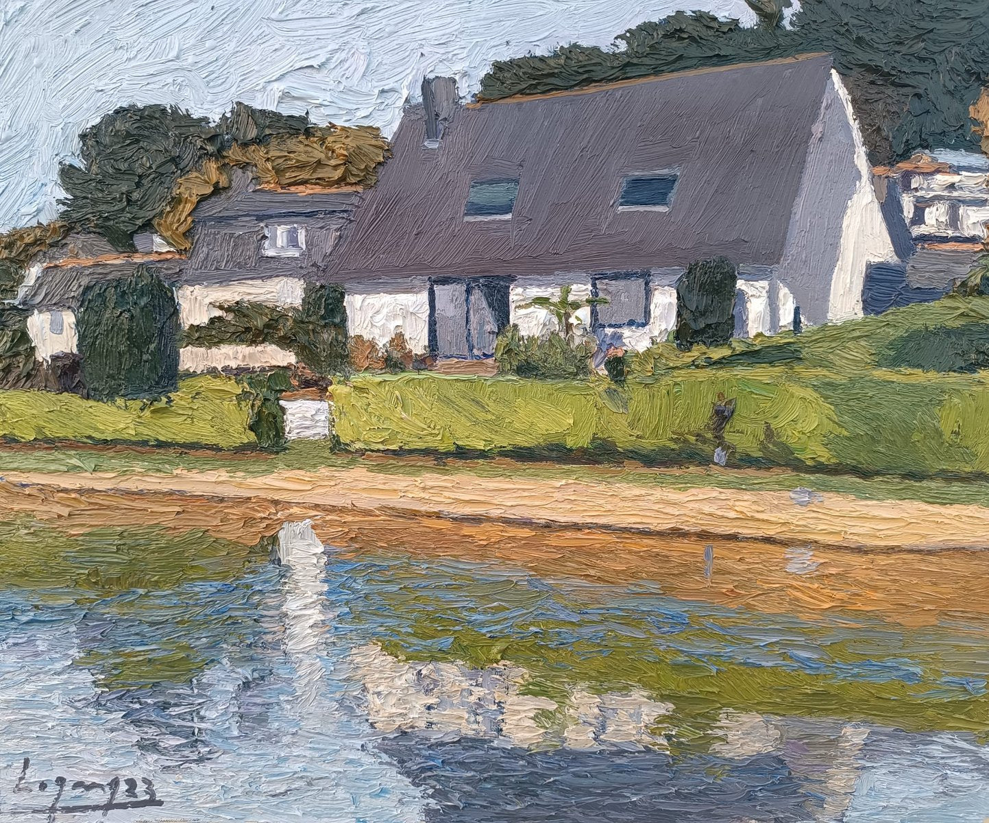 Omar Logang, La Maison de Bretagne No.2, Oil on Canvas, 21st Century