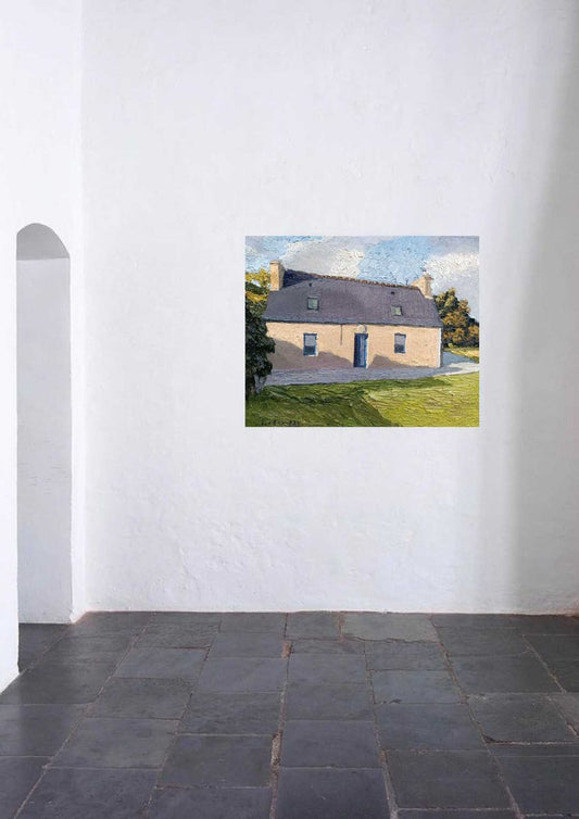 Omar Logang, La Maison de Bretagne, Oil on Canvas, 21st Century