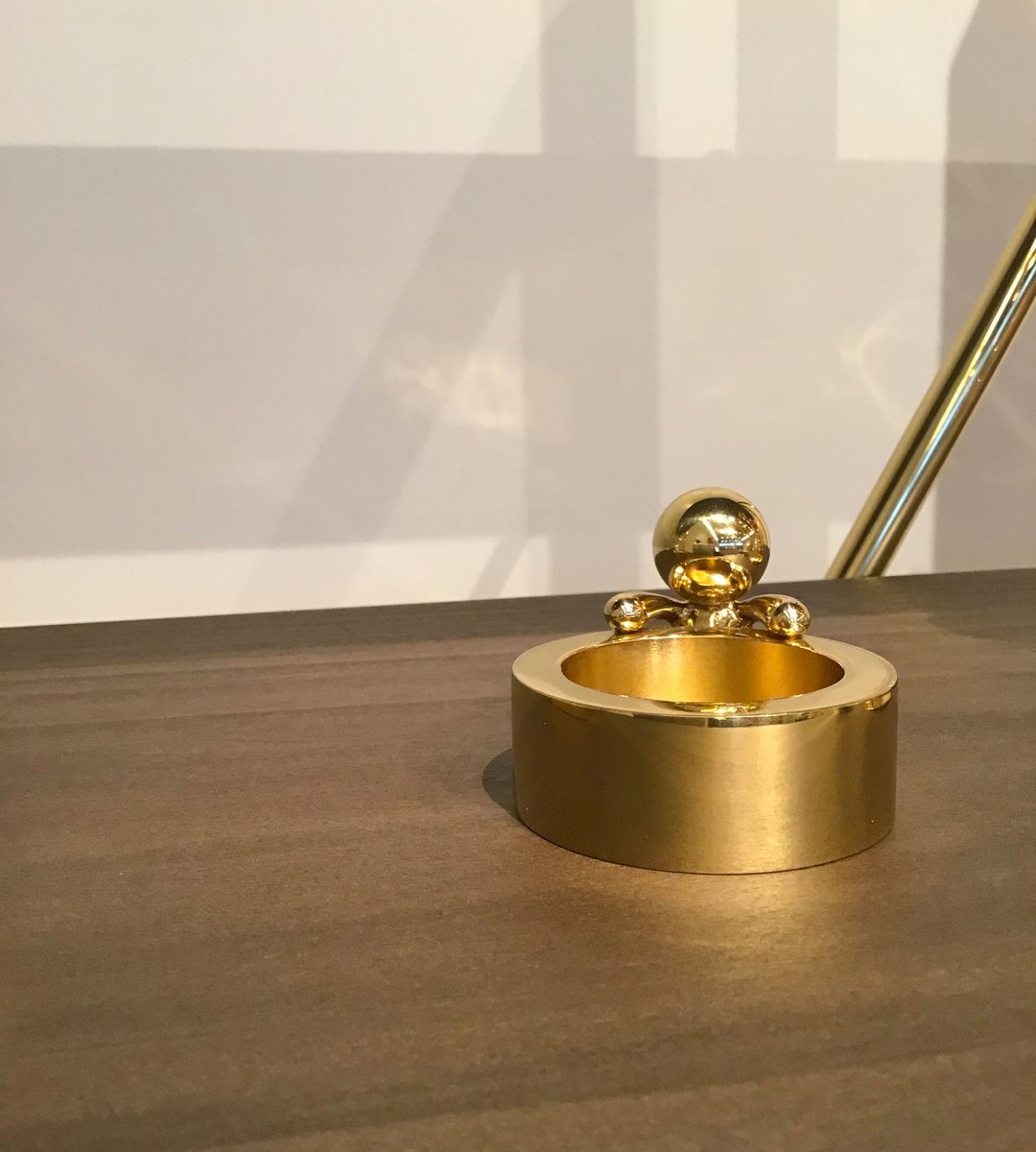 Omini Round Tea Light Holder in Brass by S. Giovannoni for Ghidini 1961