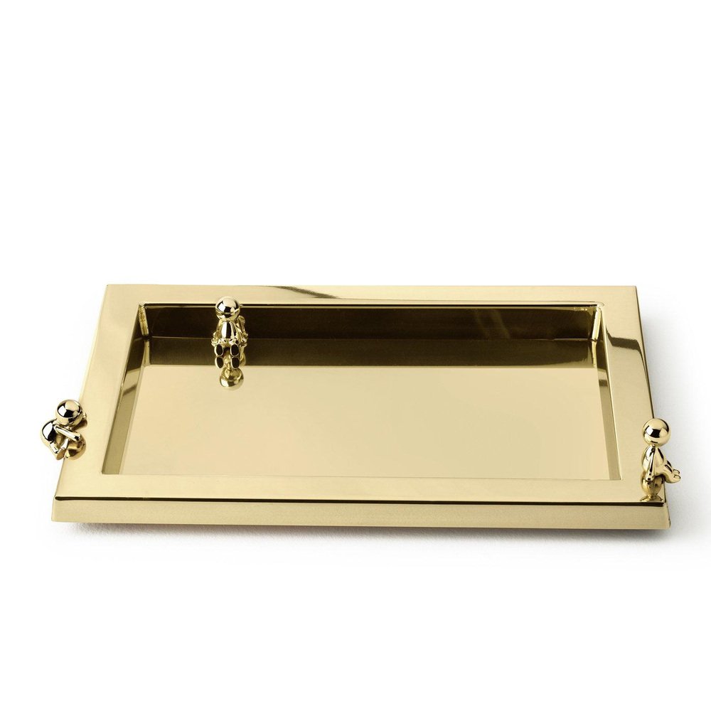 Omini Tray in Polished Brass by Stefano Giovannoni